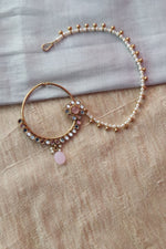 Load image into Gallery viewer, Rutvi Pink Stone Mirror Work Bridal Set