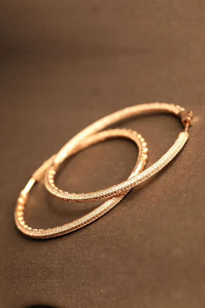 Erina Hoop Earrings - Rose Gold
