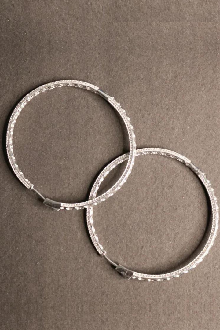 Erina Hoop Earrings - Silver